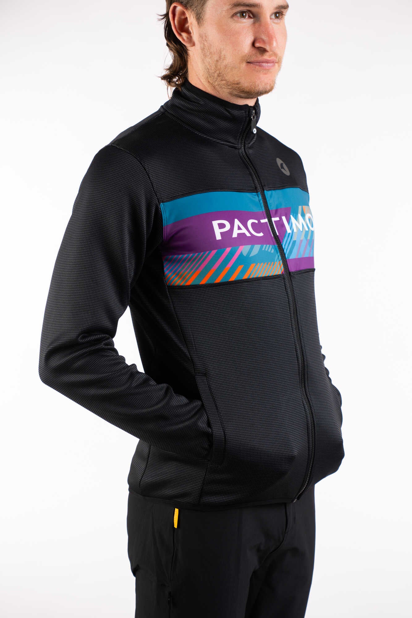 Men's Custom Cycling Track Jacket - Front Pockets