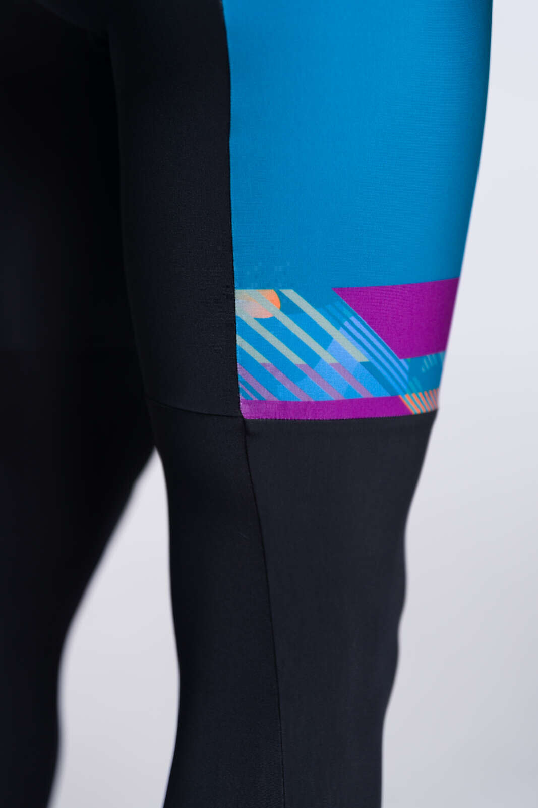 Men's Custom Thermal Cycling Tights - Alpine Print Detalil