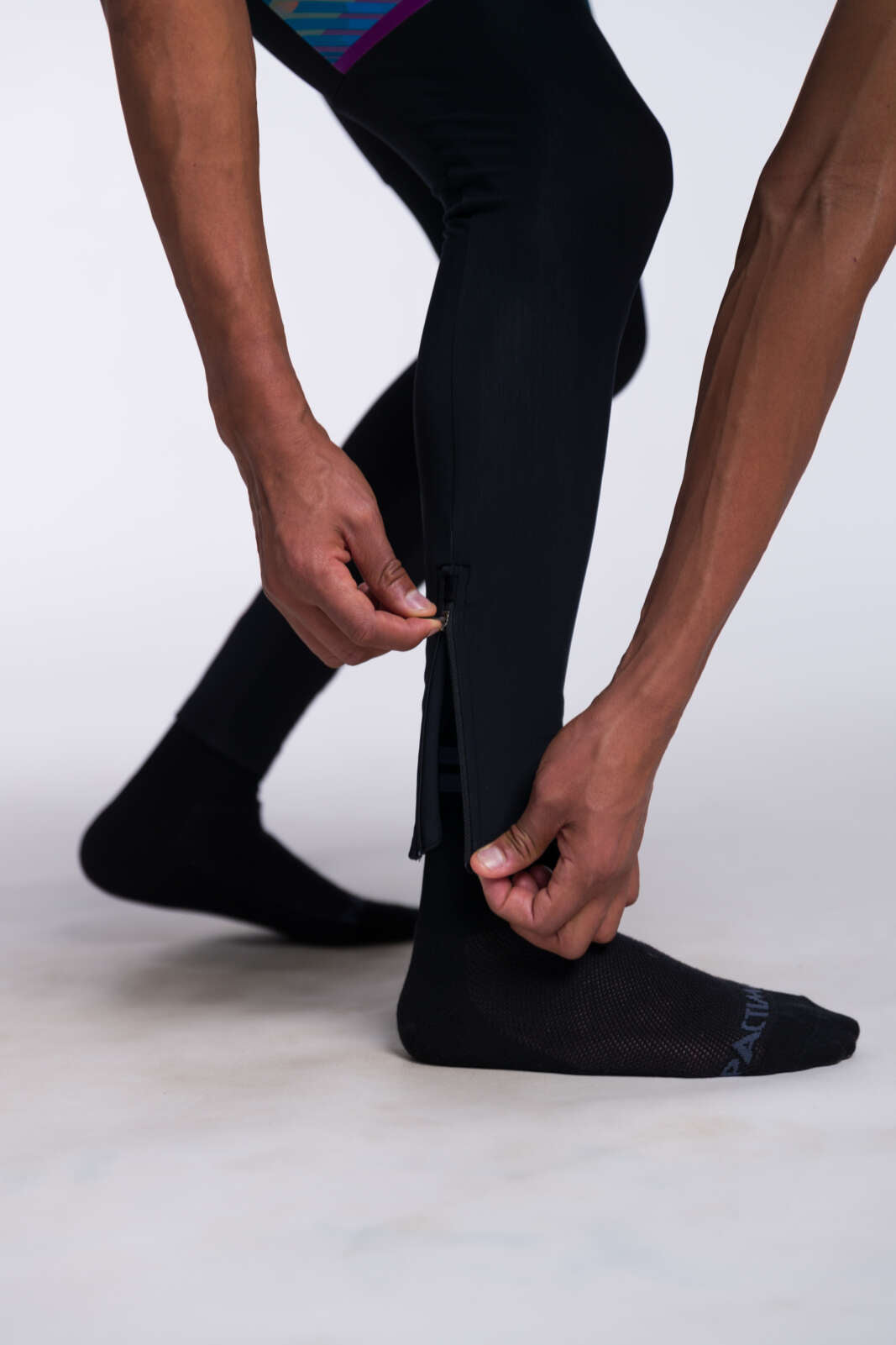 Men's Custom Thermal Cycling Tights - Alpine Ankle Zipper