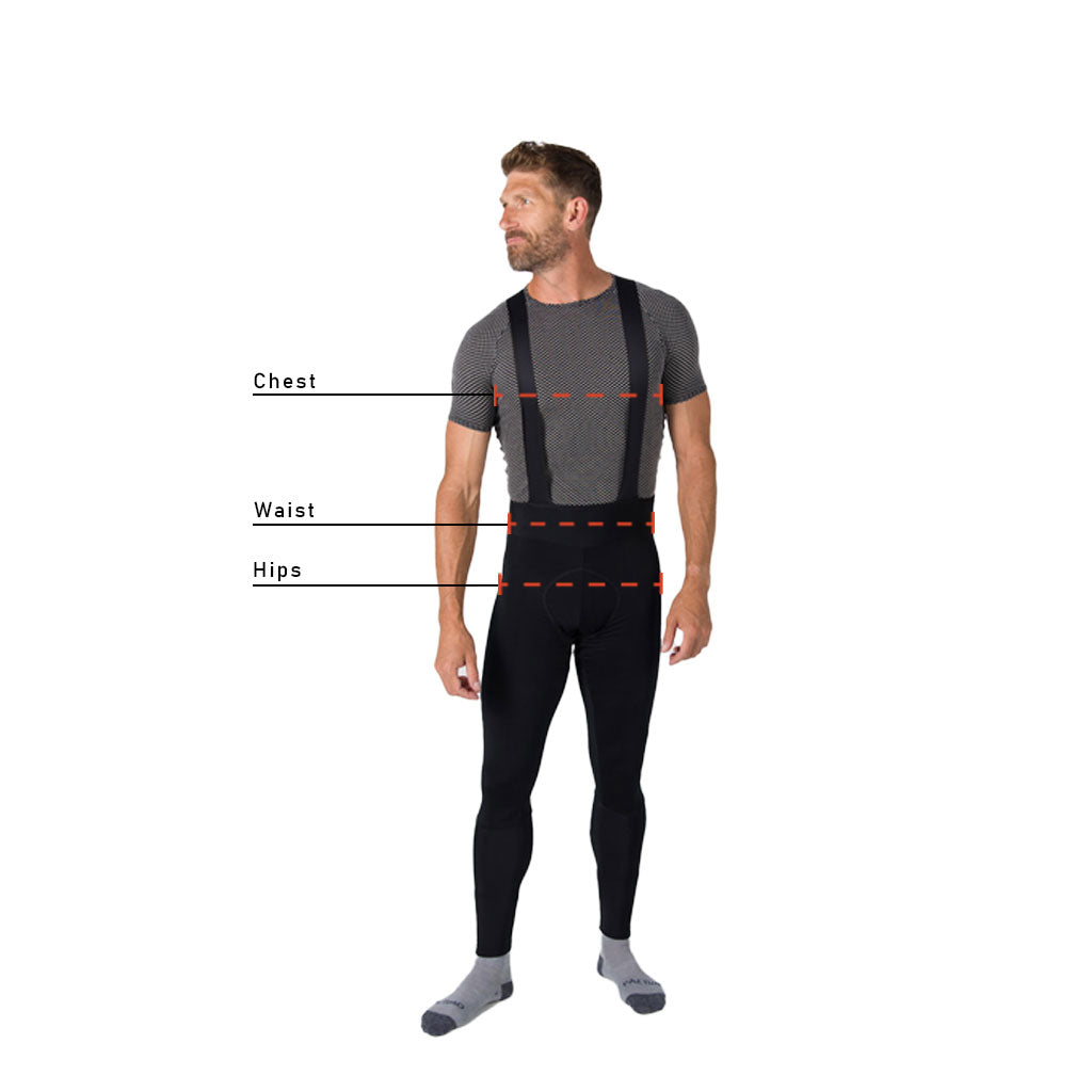 Men's Body Measuring Areas - Pactimo Cycling Clothing
