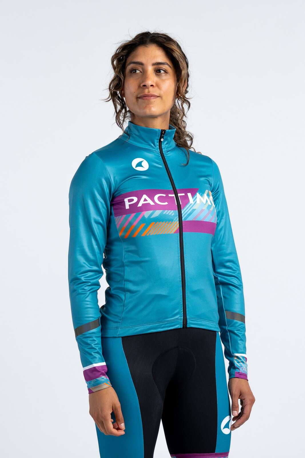 Women's Custom Thermal Cycling Jersey - Front View