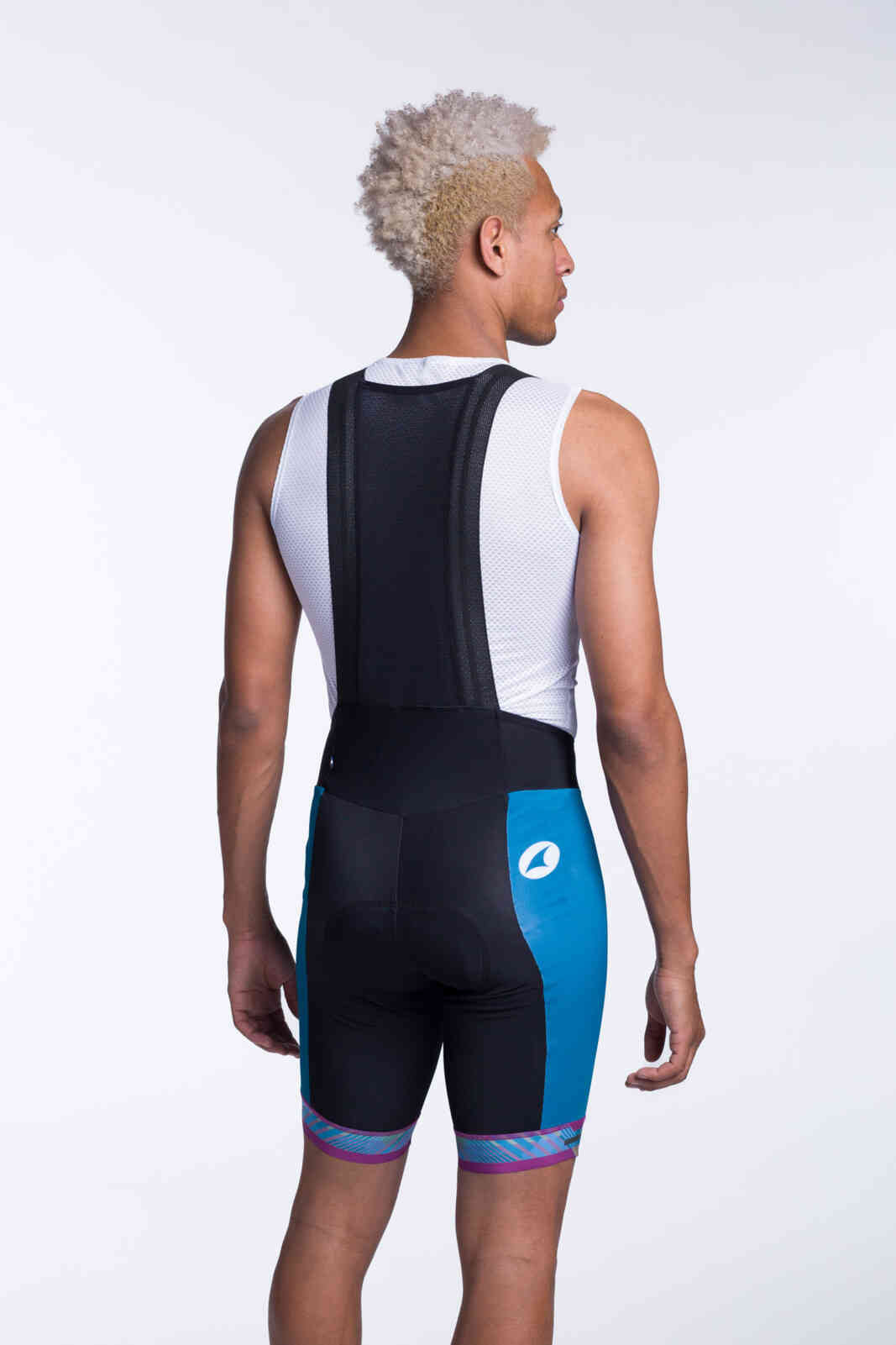 Men's Custom Thermal Cycling Bib Shorts - Alpine Back View