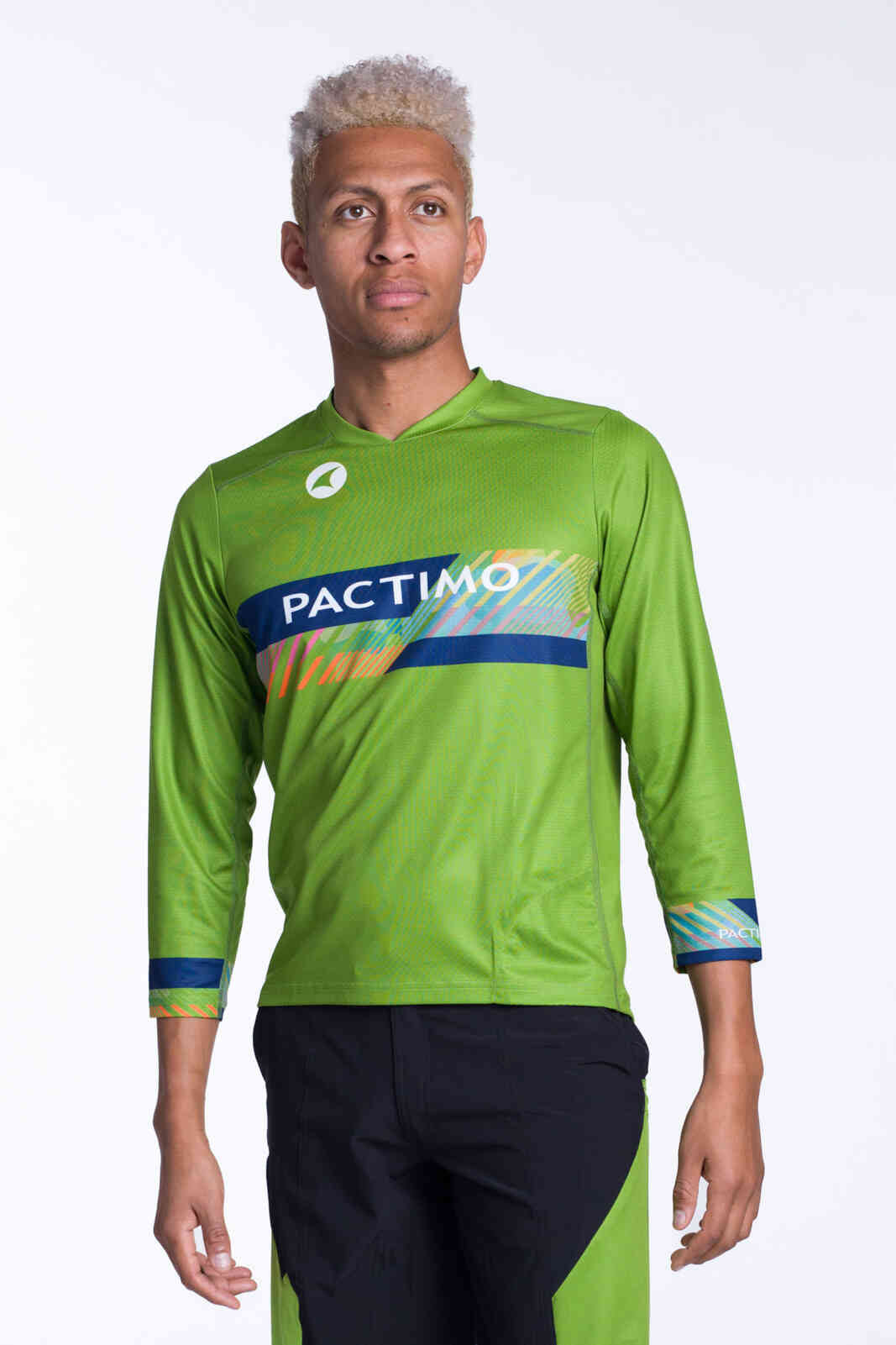 Men's Custom MTB Jersey - Terrain 3/4 Sleeve Front View