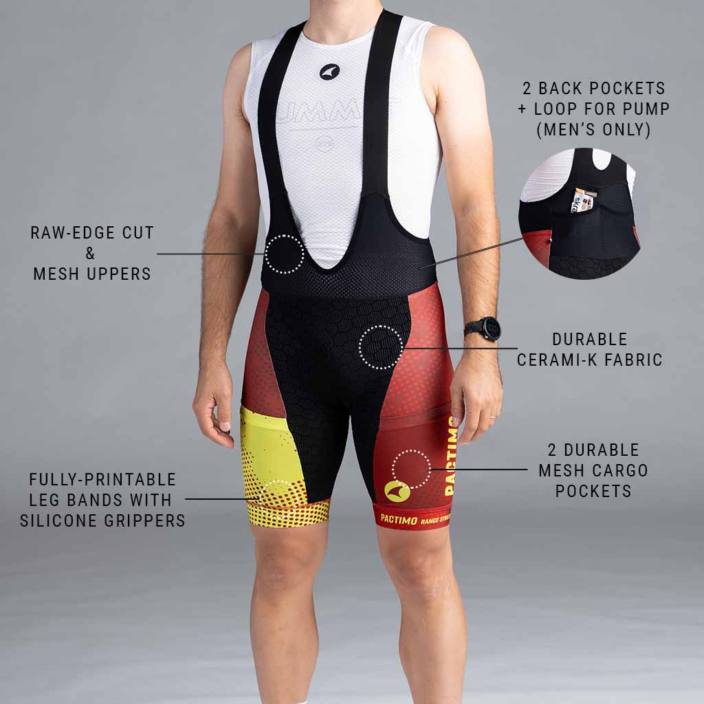 Custom Cargo Cycling Bib Shorts - Range Stratos 12-Hour