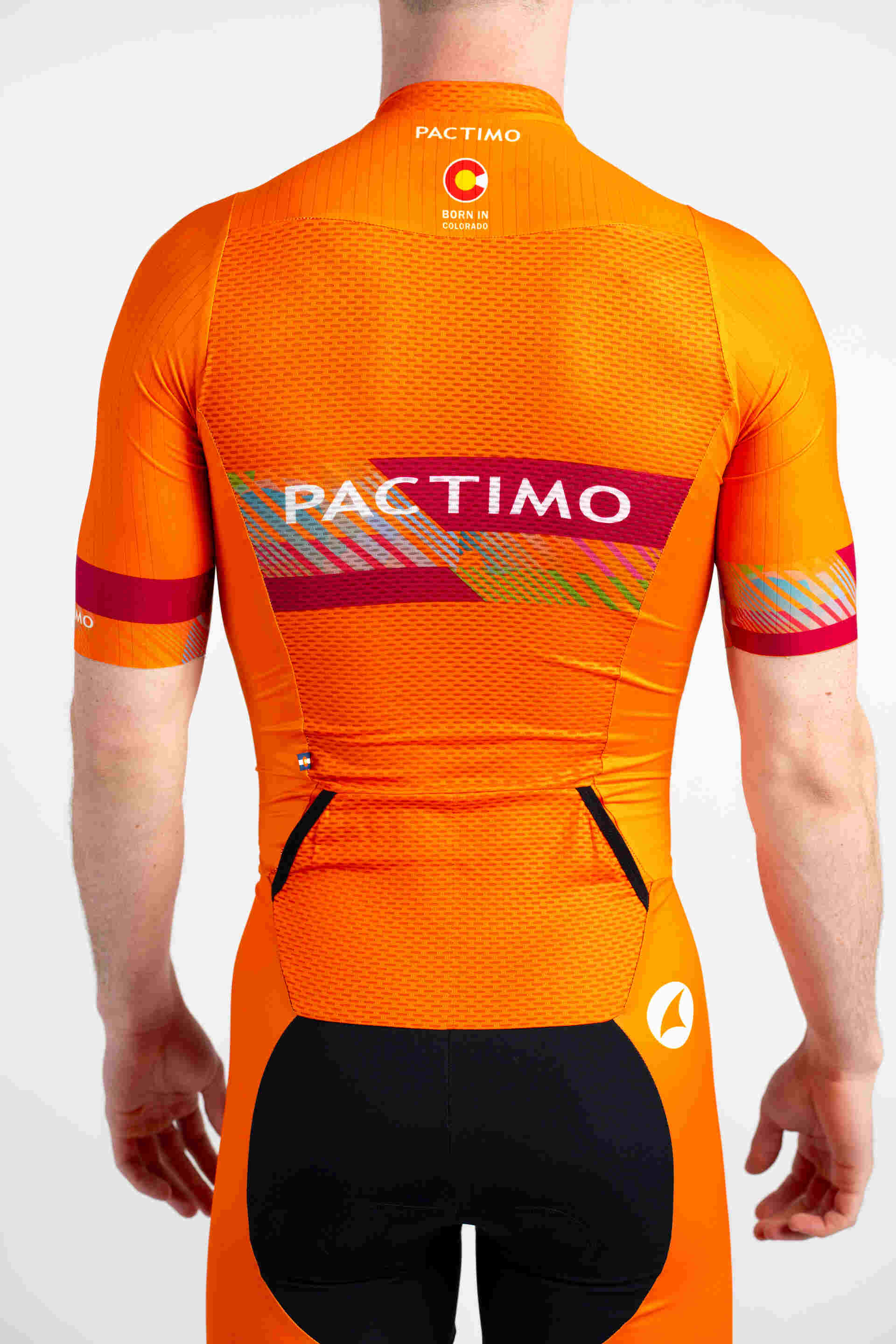 Custom Short Sleeve Tri Suit - Back Close-Up
