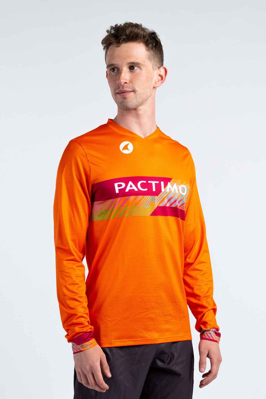 Men's Custom Running Shirt - Long Sleeve Front View