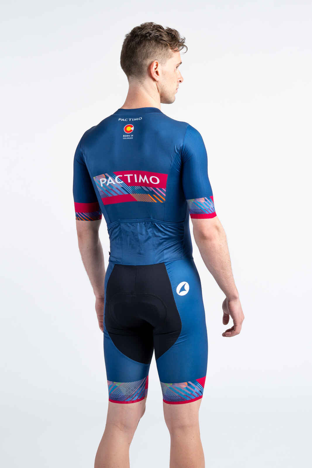 Men's Custom Cycling Skinsuit - Short Sleeve Flyte Back View