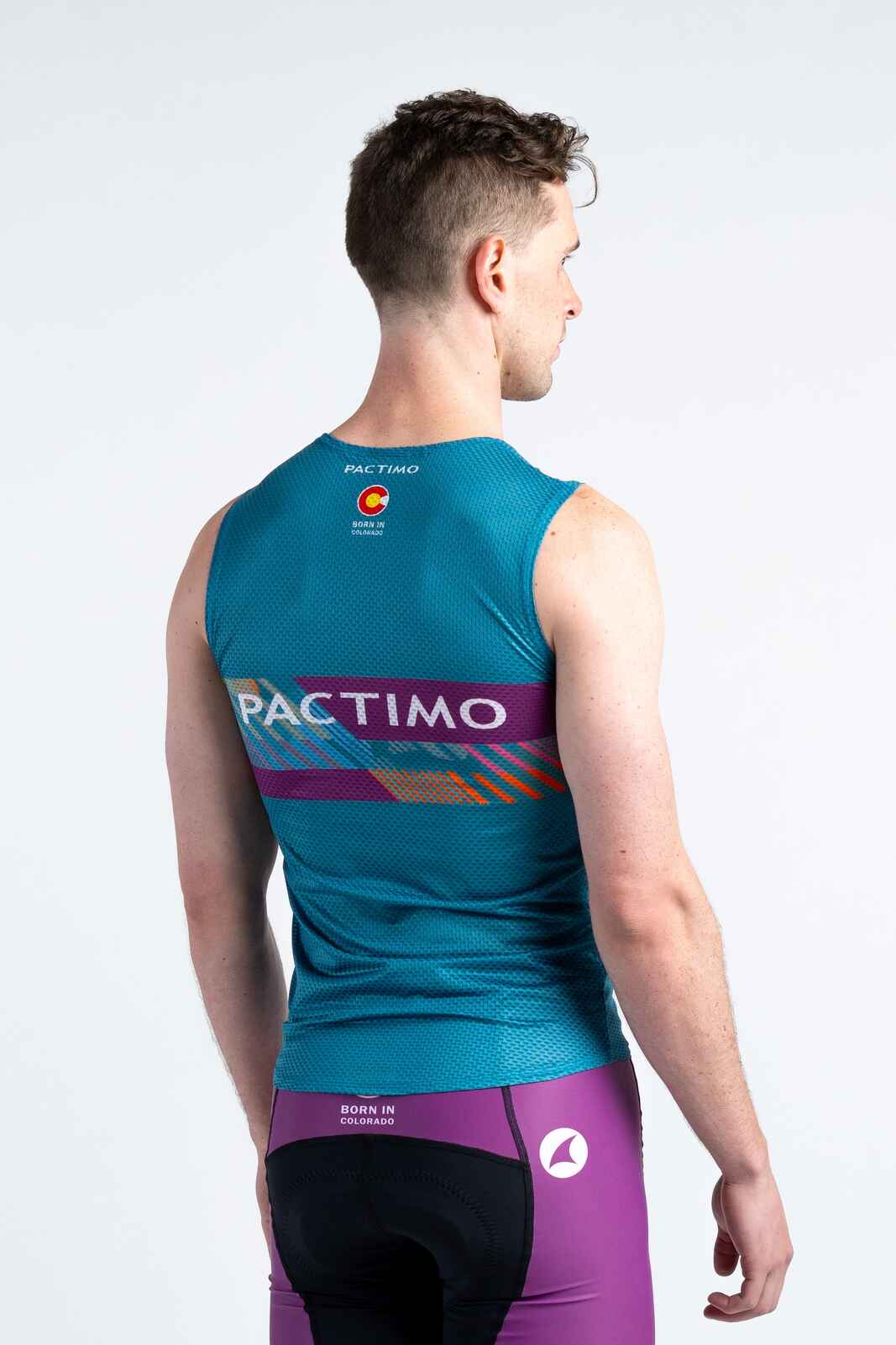 Men's Custom Cycling Base Layer - Zero-Weight Sleeveless Back View