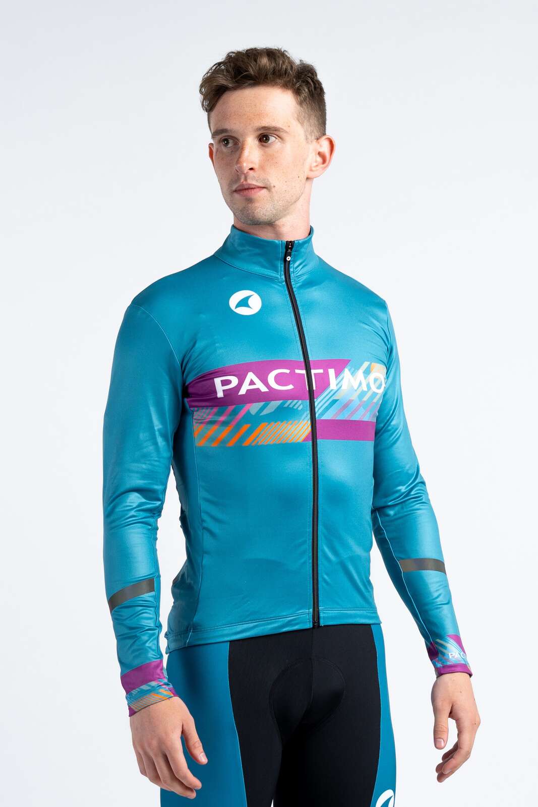 Men's Custom Thermal Cycling Jersey - Alpine Front View