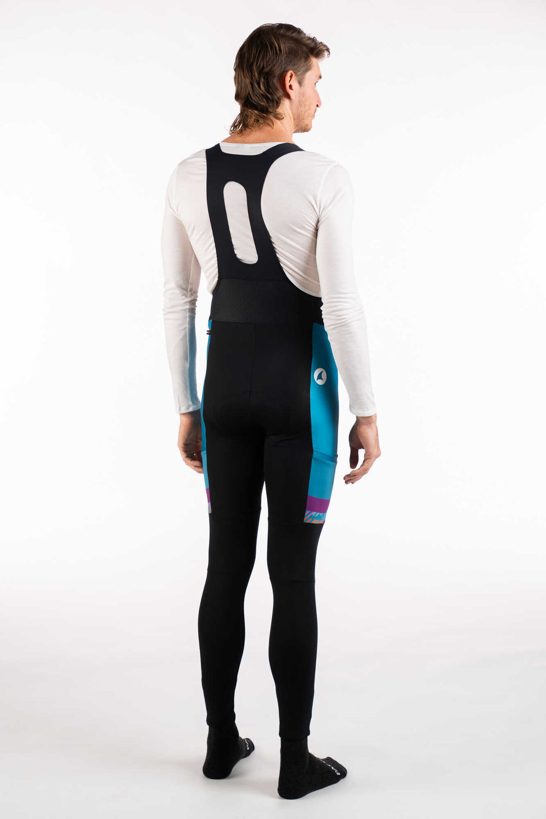 Men's Custom Thermal Cycling Tights - Back View