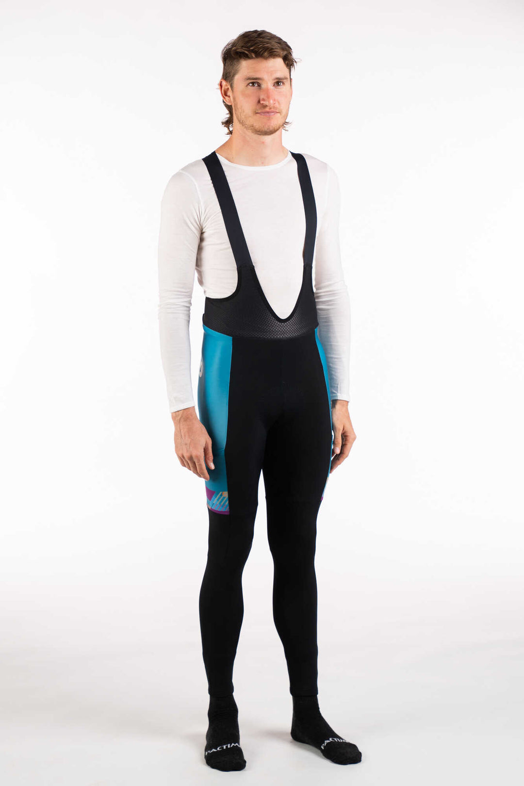Men's Custom Thermal Cycling Tights - Front View