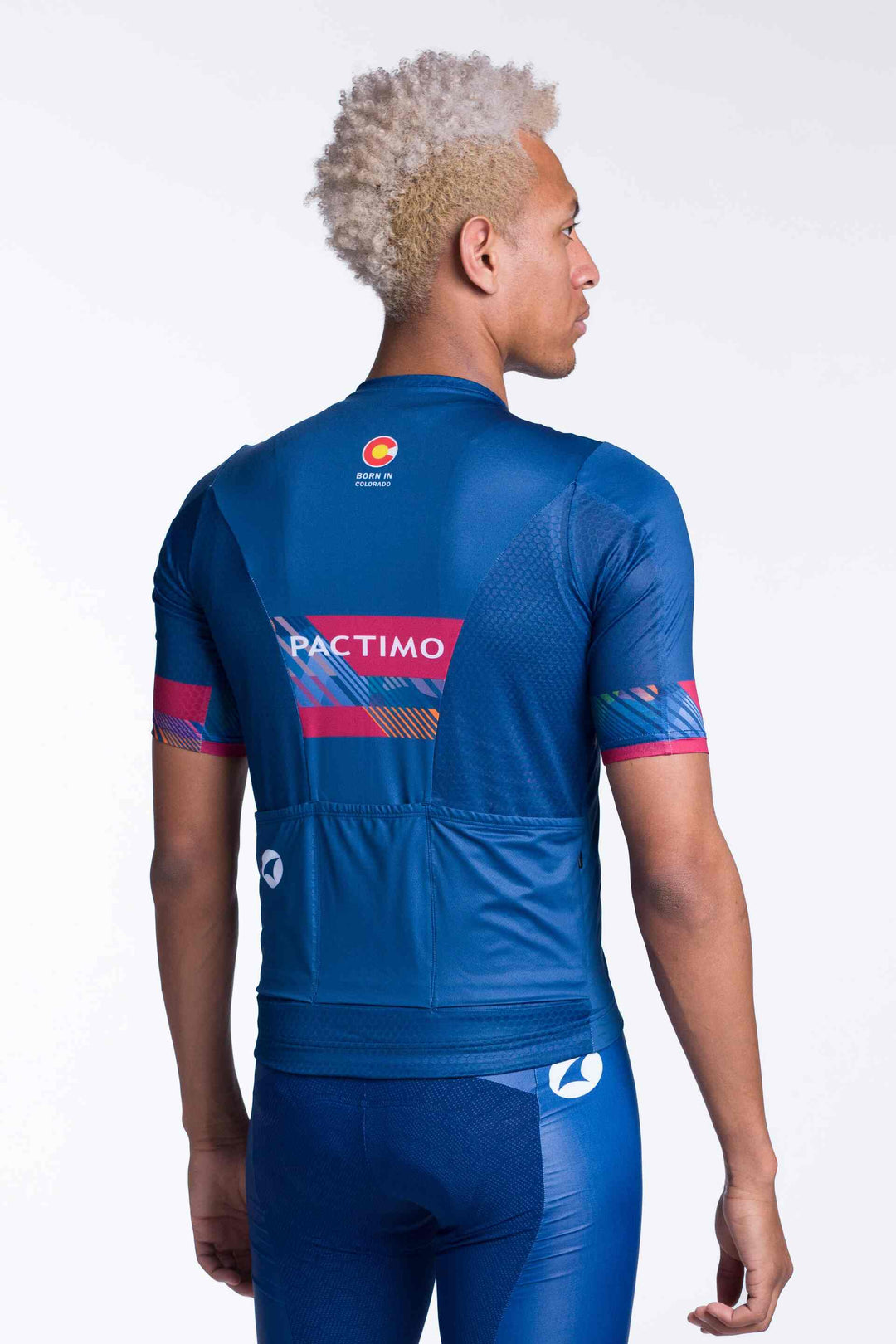 Men's Custom Cycling Jersey - Summit Back View  #fit_traditional