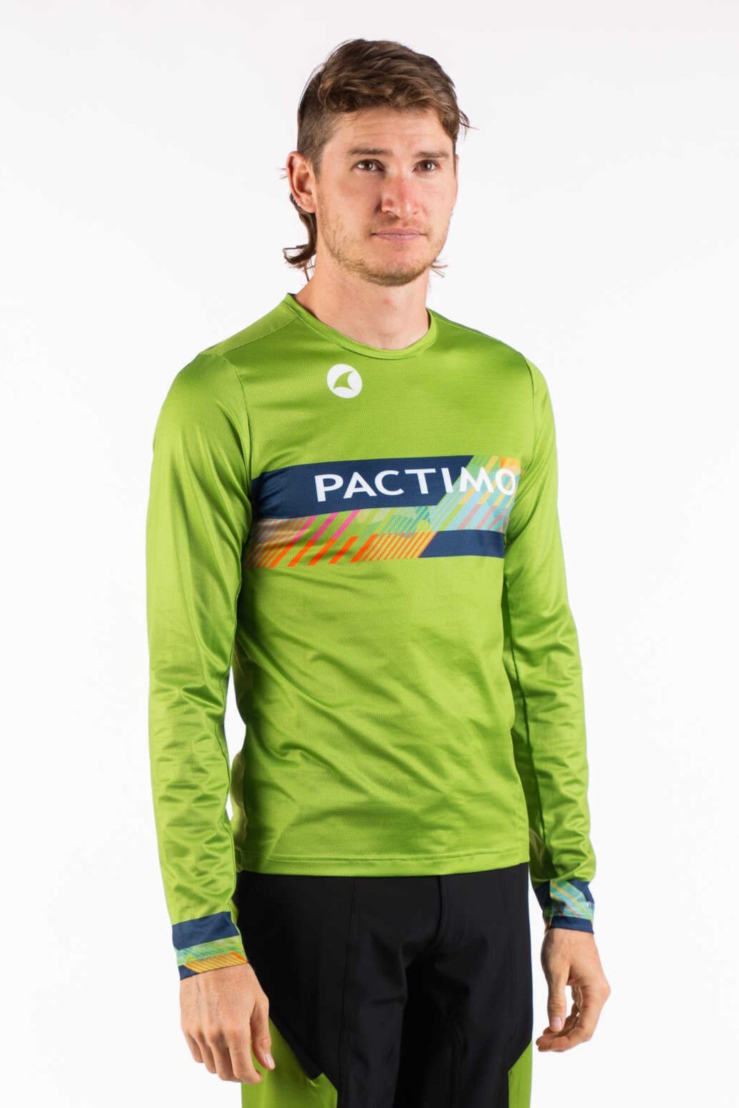 Men's Custom Long Sleeve Mountain Bike Jersey - Front View