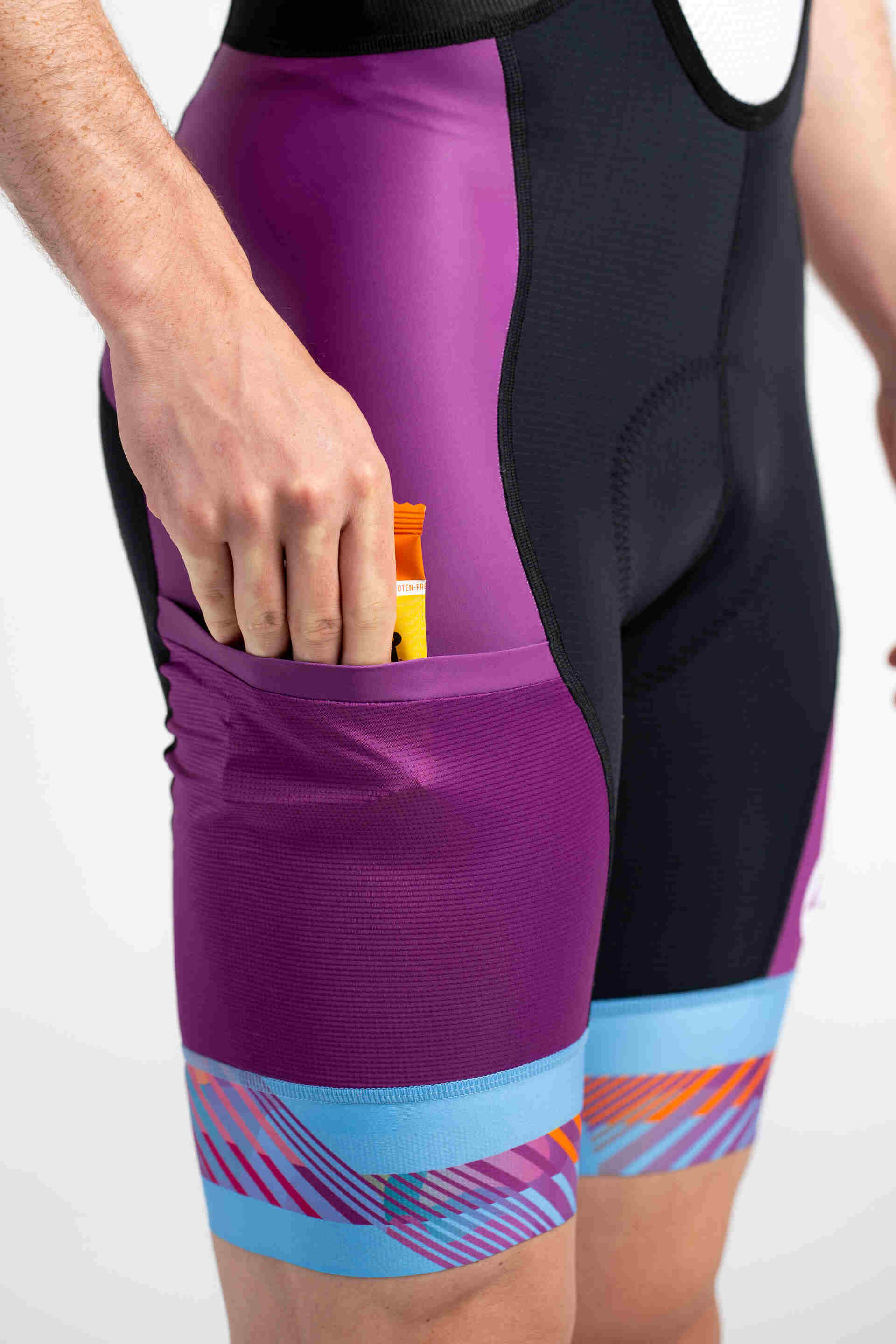 Men's Custom Range Vector Cargo Cycling Bibs - Mesh Thigh Pocket
