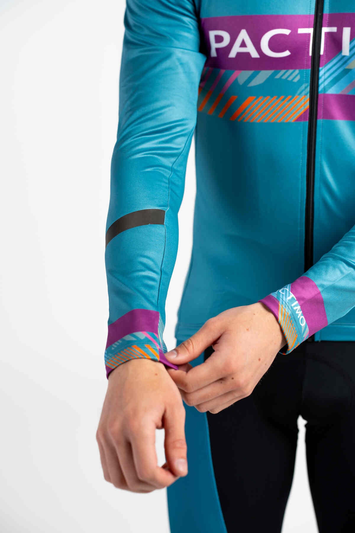 Men's Custom Thermal Cycling Jersey - Alpine Sleeve Reflector