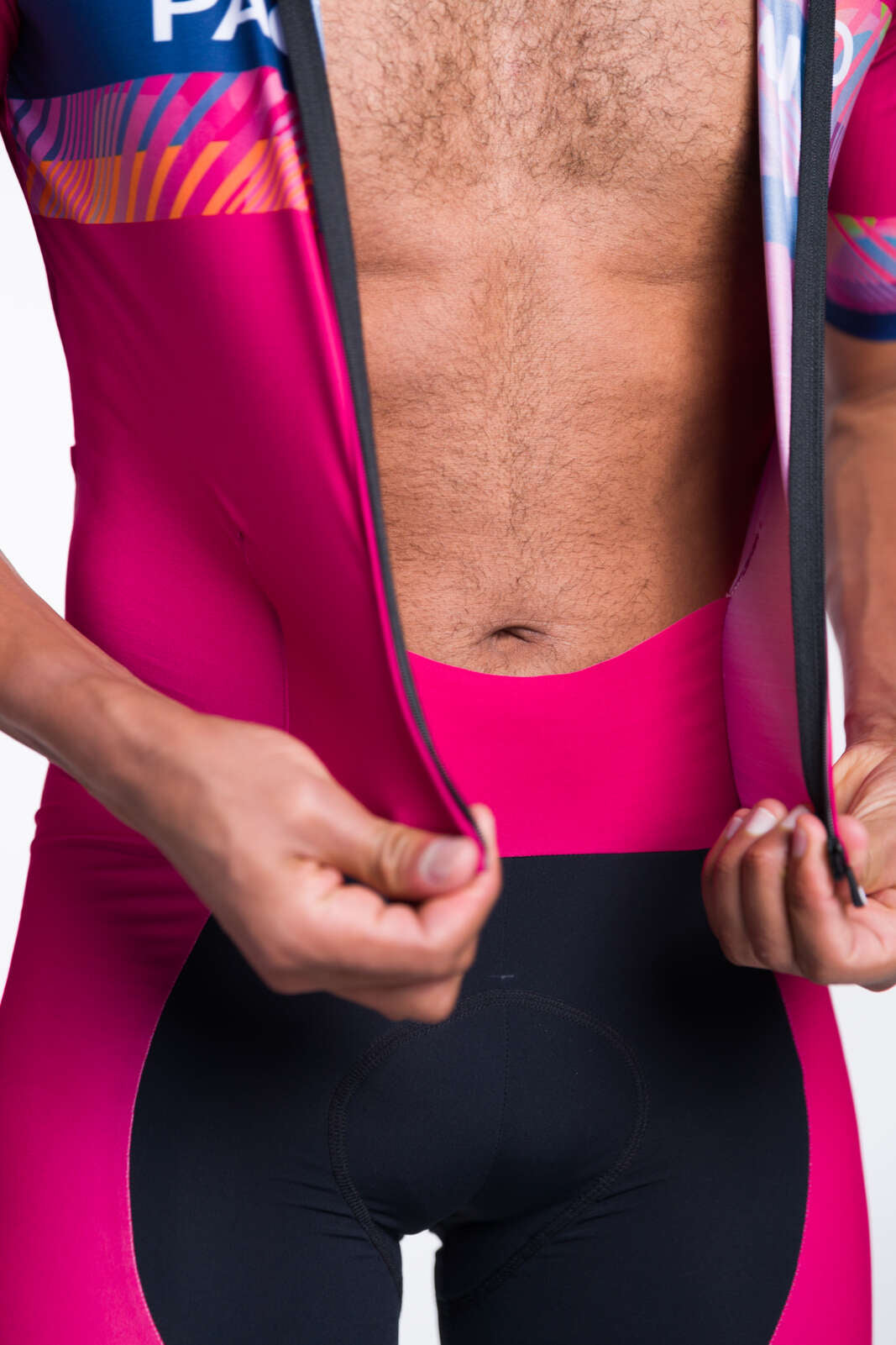 Men's Custom Lightweight Cycling Skinsuit - Flyte Zipper View #color-options_black-rise