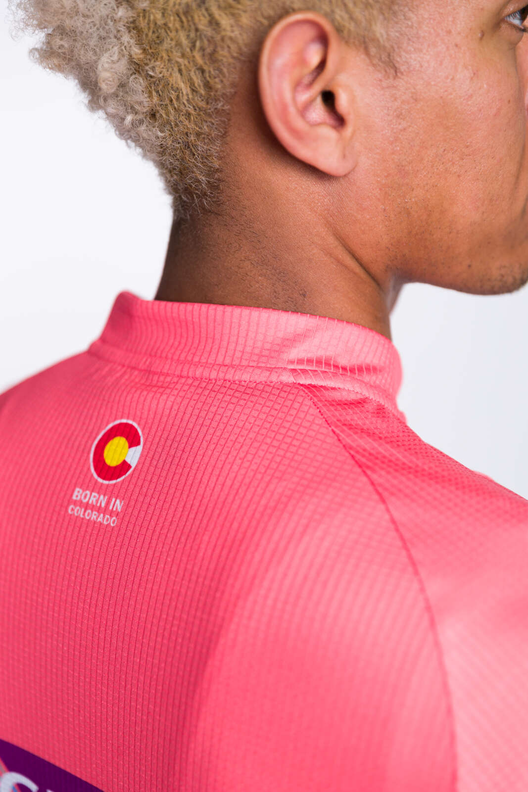 Men's Custom Loose Fit Cycling Jersey - Continental Collar Detail