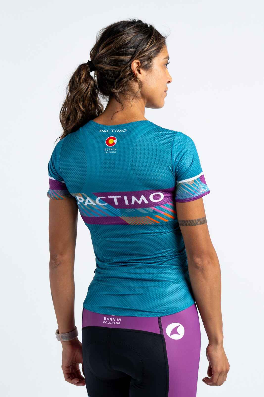 Women's Custom Cycling Base Layer - Zero-Weight Short Sleeve Back View