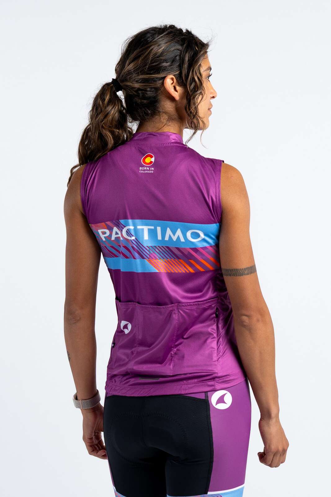 Women's Custom Sleeveless Cycling Jersey - Back View