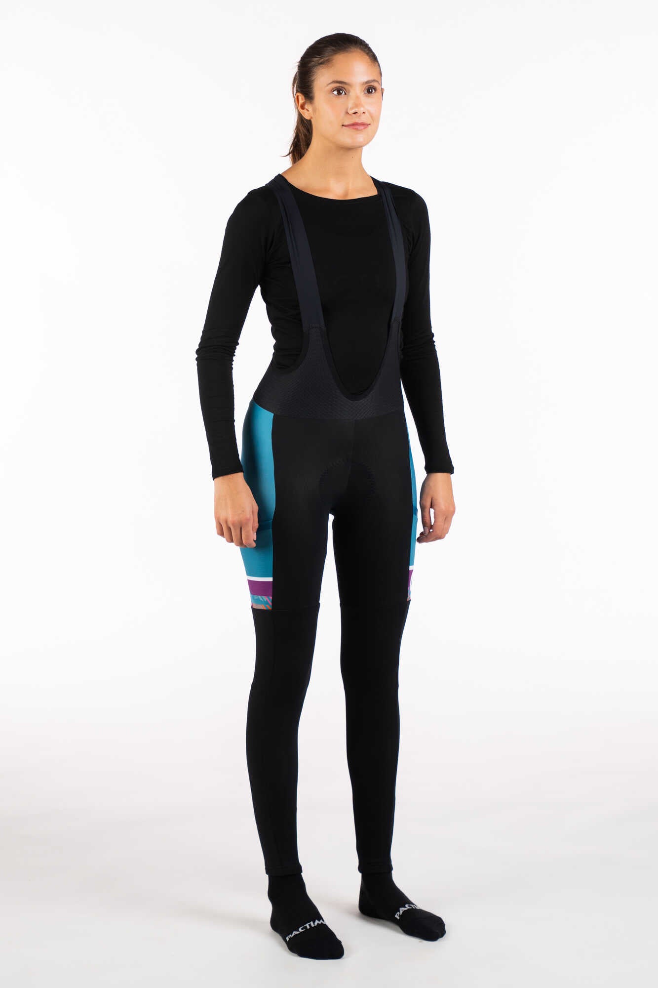 Women's Custom Thermal Cycling Tights - Front View