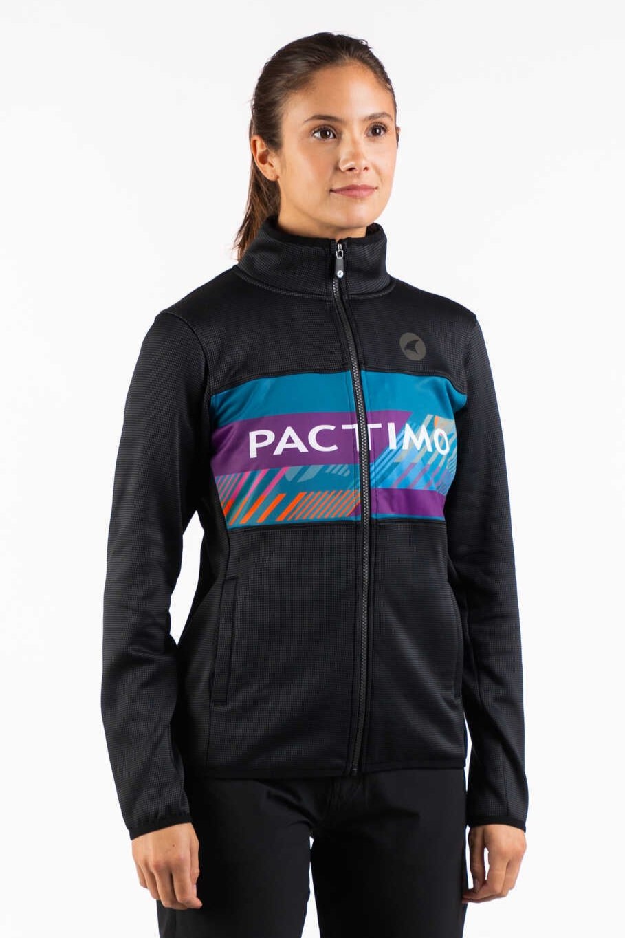 Women's Custom Cycling Track Jacket - Front View