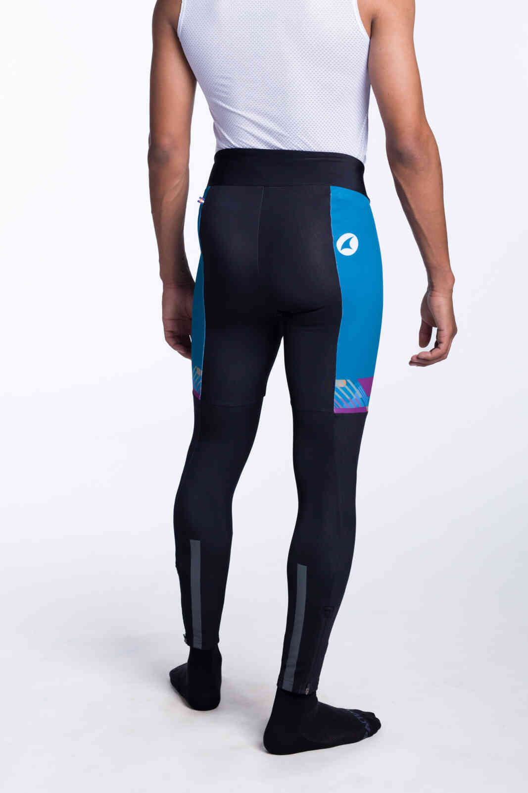 Men's Custom Thermal Cycling Tights - Alpine Back View