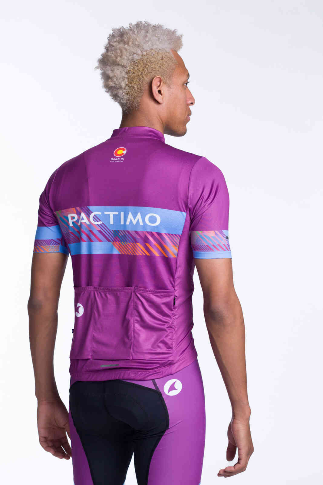 Men's Custom Cycling Jersey - Ascent Back View #fit_traditional