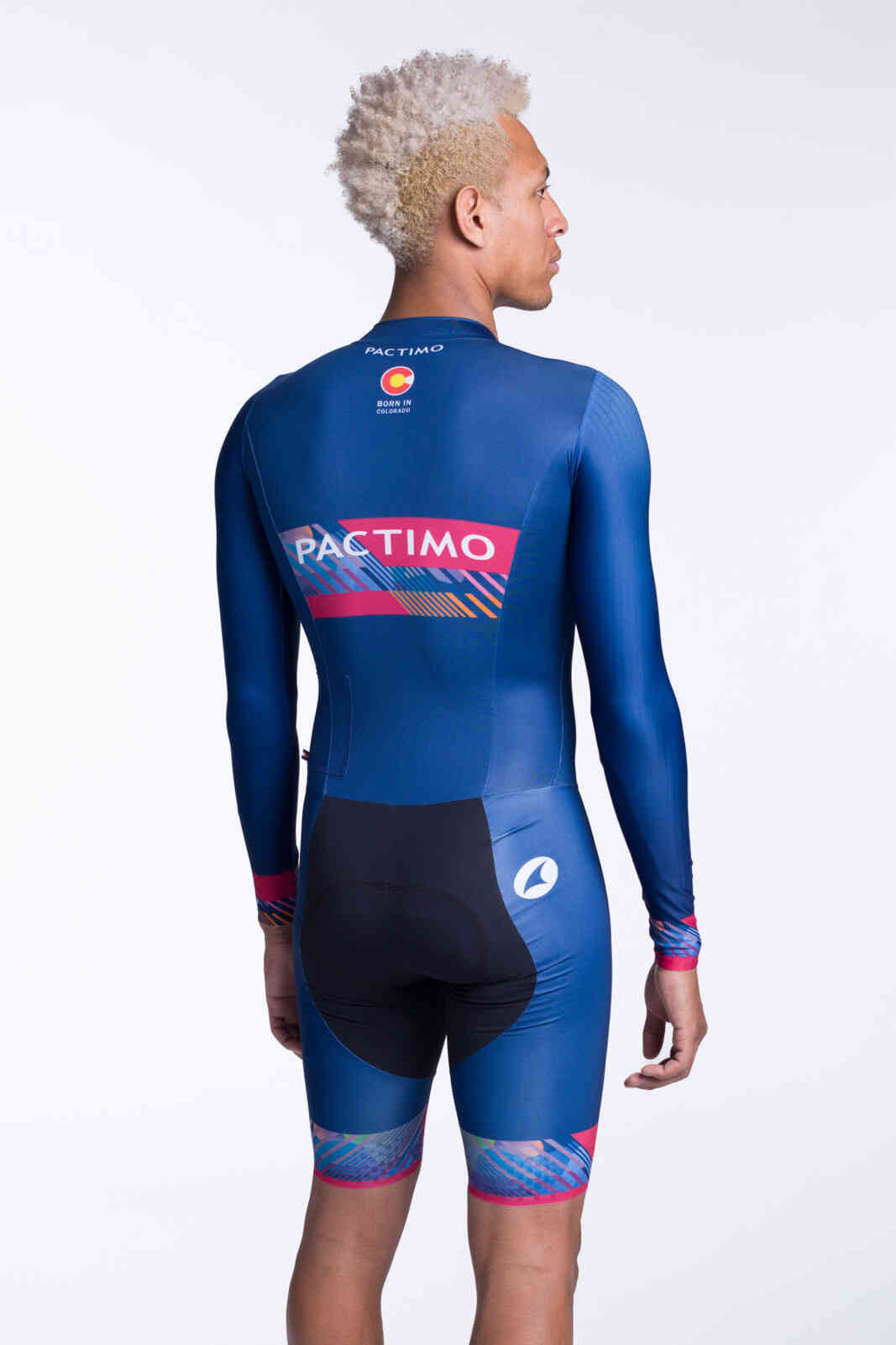 Men's Custom Cycling Skinsuit - Flyte Long Sleeve Back View