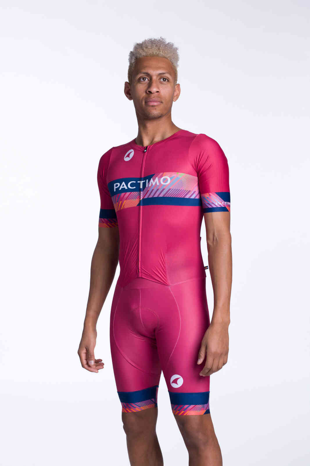 Men's Fully Printable Custom Lightweight Cycling Skinsuit - Flyte Front View #color-options_fully-printed