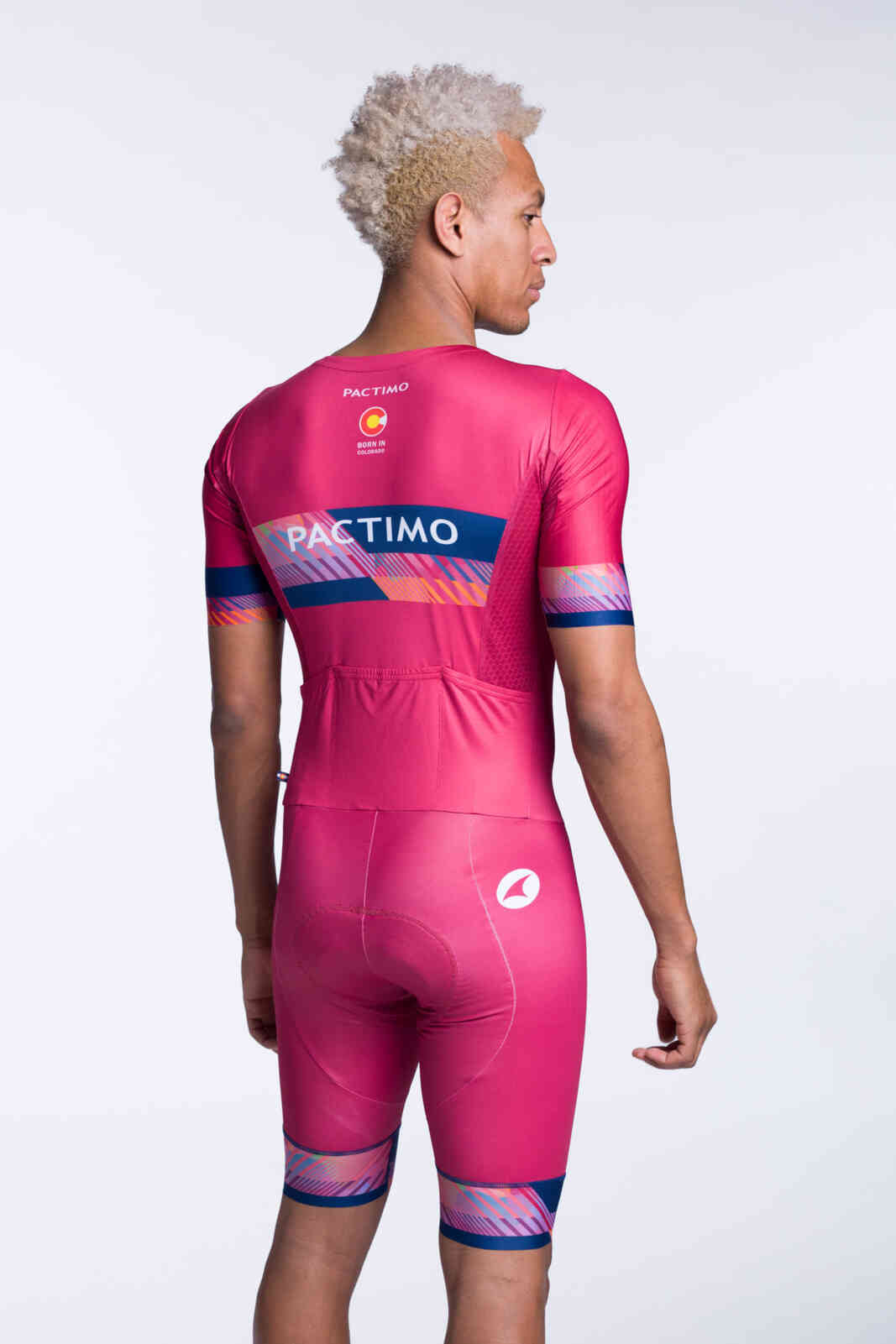 Men's Fully Printable Custom Lightweight Cycling Skinsuit - Flyte Back View #color_fully-printed #color-options_fully-printed