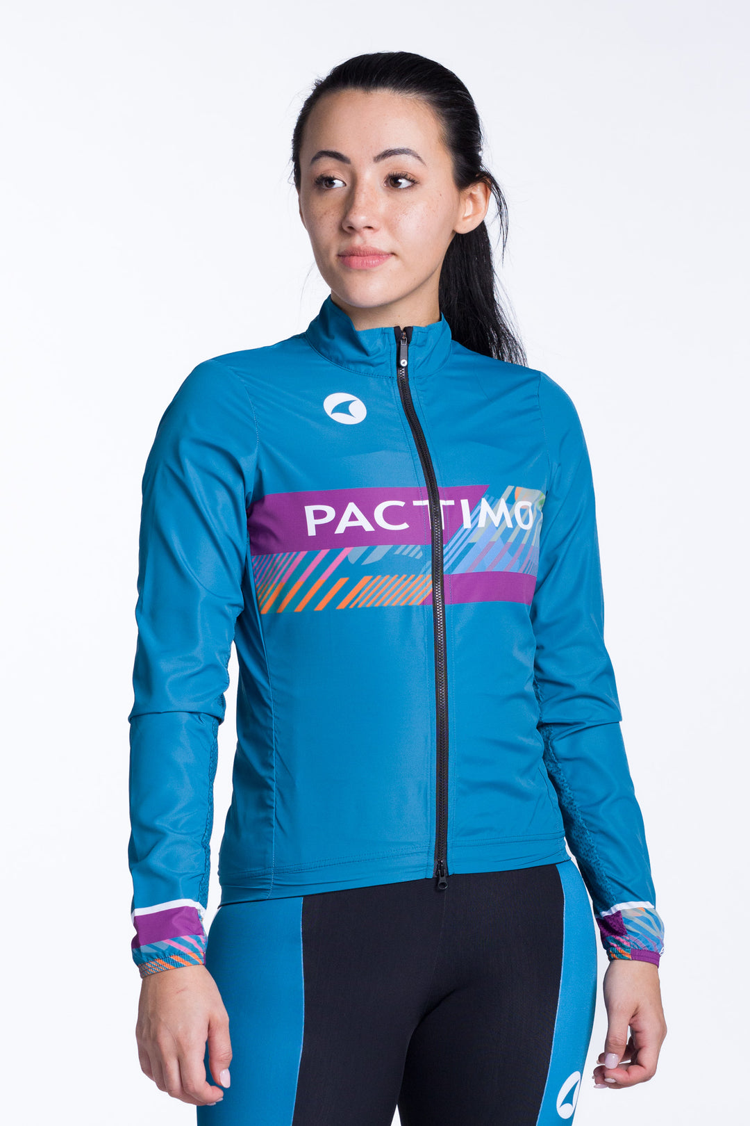 Women's Custom Cycling Wind Jacket - Divide Front View
