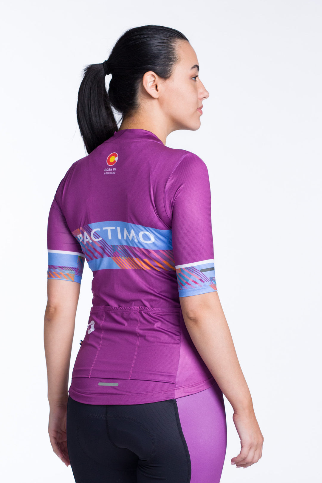 Women's Custom Cycling Jersey - Ascent Aero Back View #fit_aero