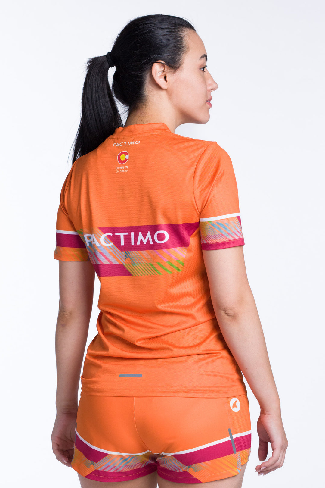 Women's Custom Running Shirt - Short Sleeve Back View