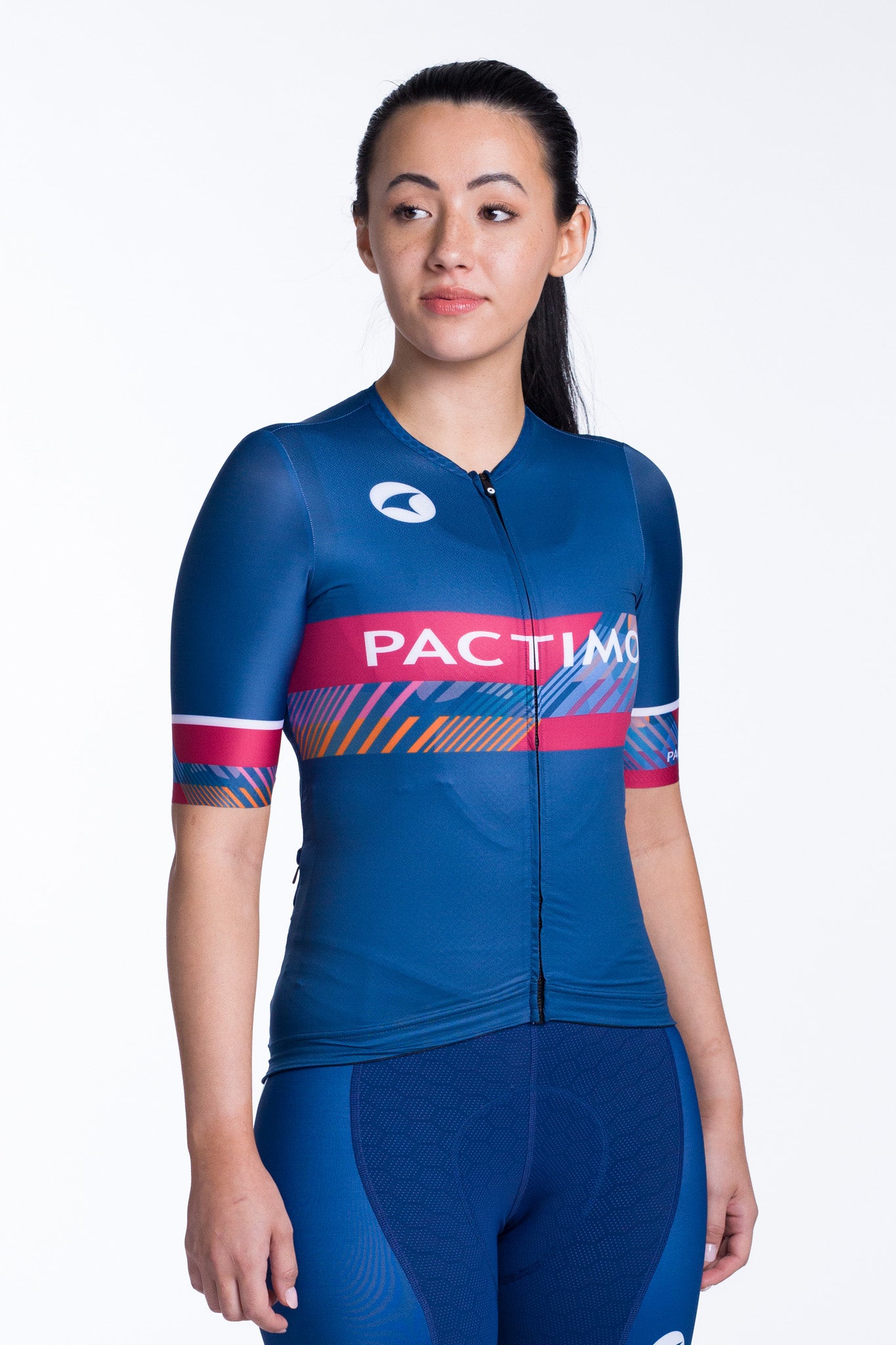 Women's Custom Cycling Jersey - Summit Aero Front View #fit_aero