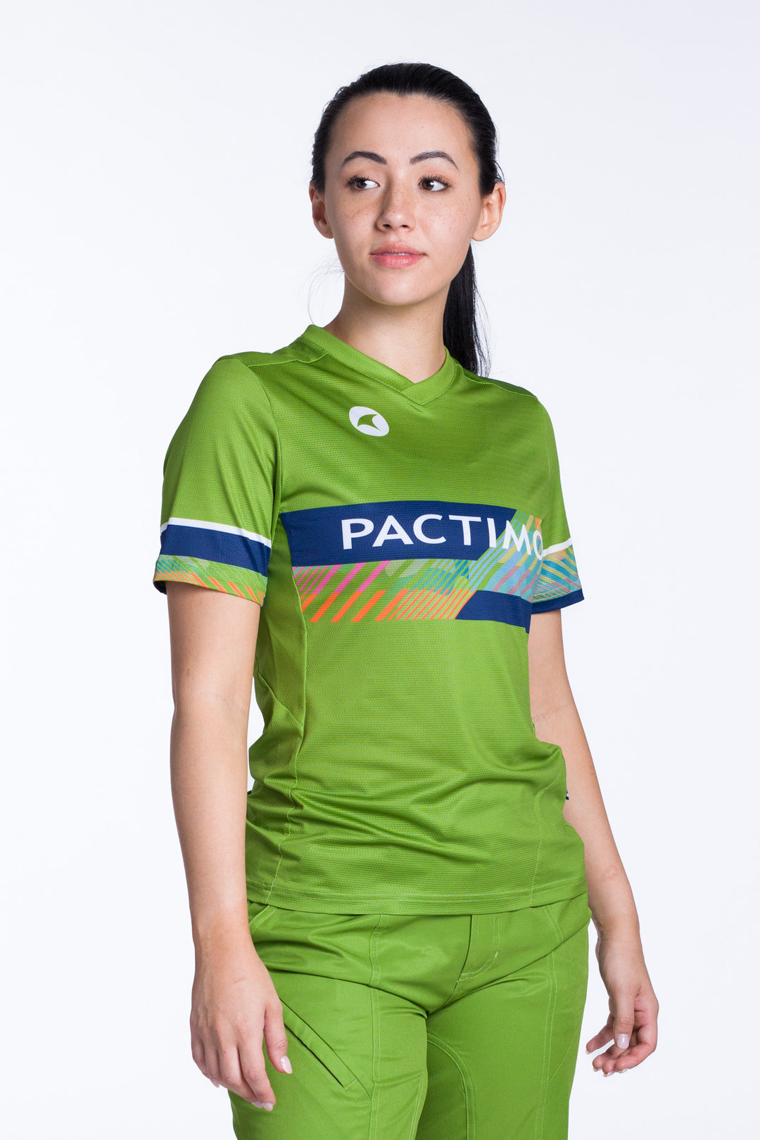 Women's Custom MTB Jersey - Tellus Short Sleeve Front View