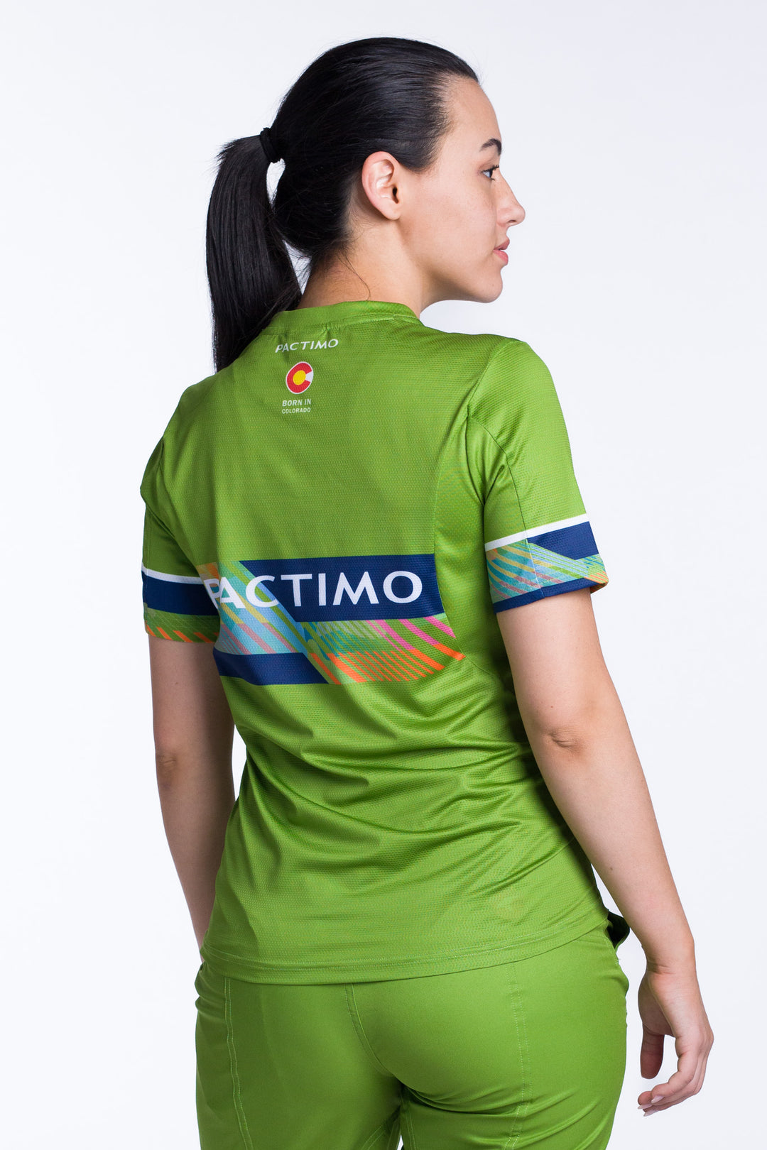 Women's Custom MTB Jersey - Tellus Short Sleeve Back View